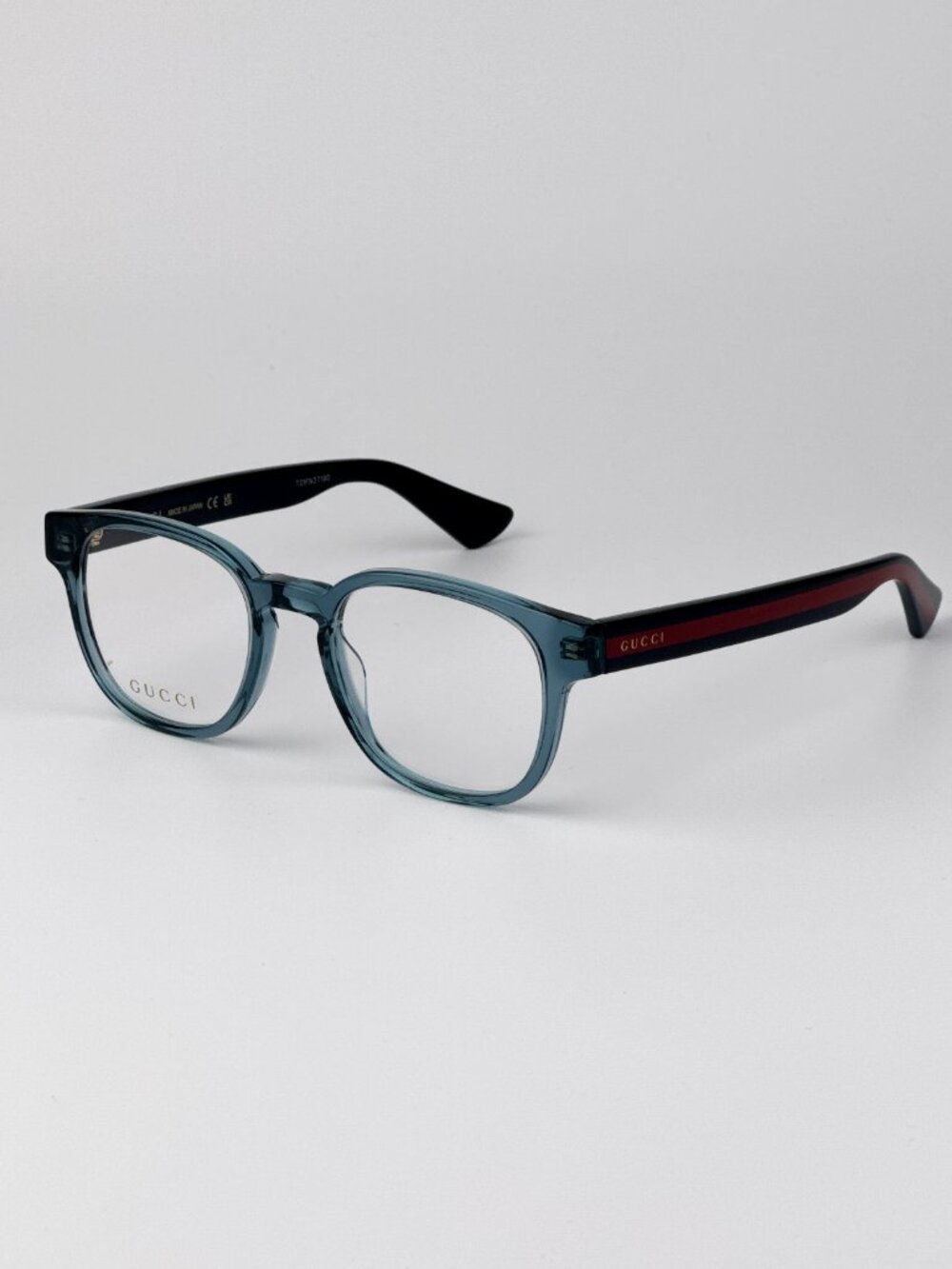 Gucci GG0927O 006 Square Eyeglasses Transparent Blue NEW AUTHENTIC